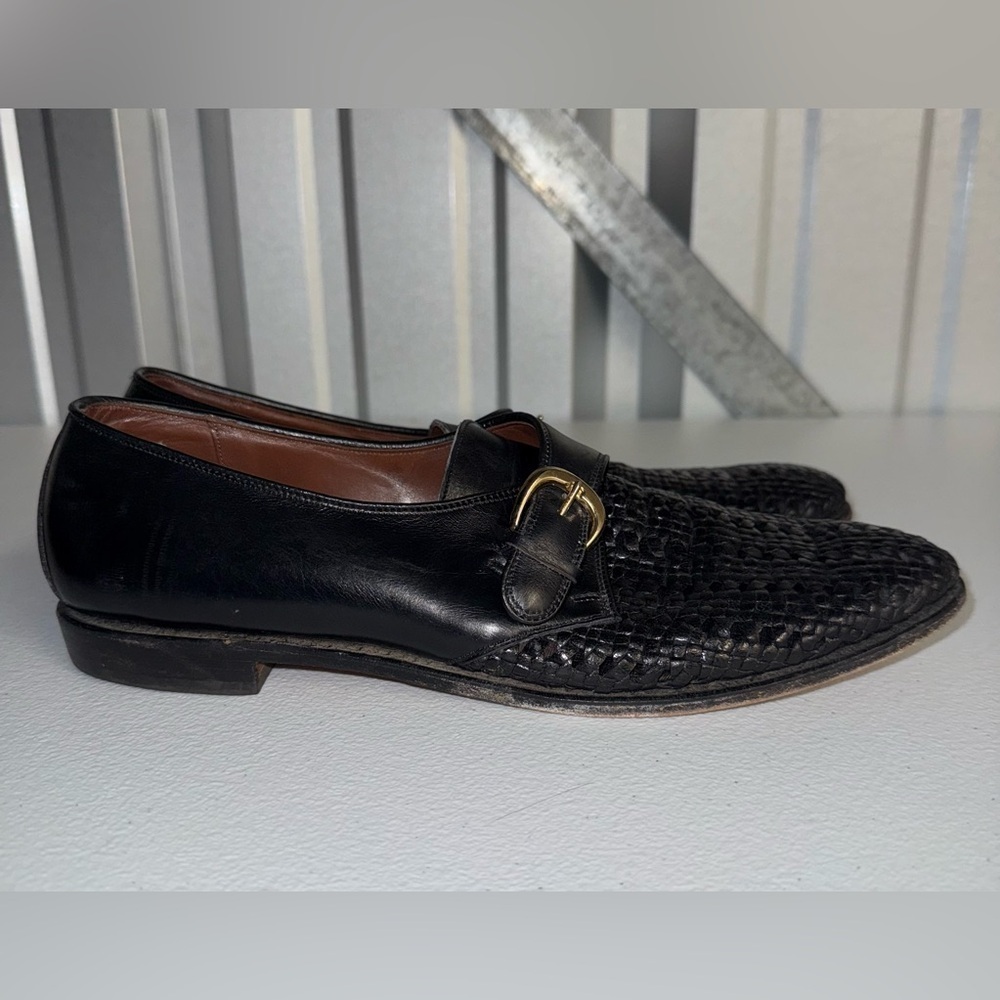 Allen Edmonds Morgan black leather buckle monk strap loafers Size 10 - Picture 6 of 10